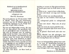Mientje W.H.L. van de Kimmenade-Piet P.C. Kooiman